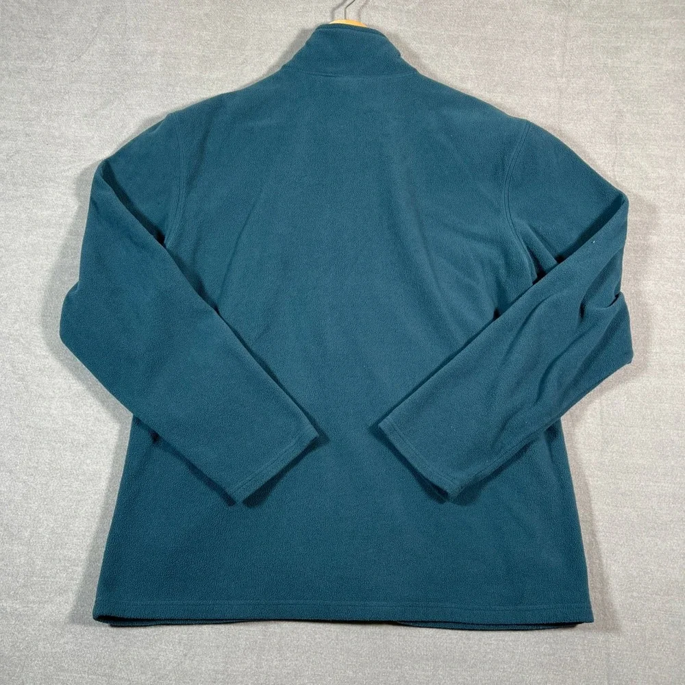 The North Face TKA 100 Full Zip Fleece Jacket Mens Large Blue Teal Polyester
